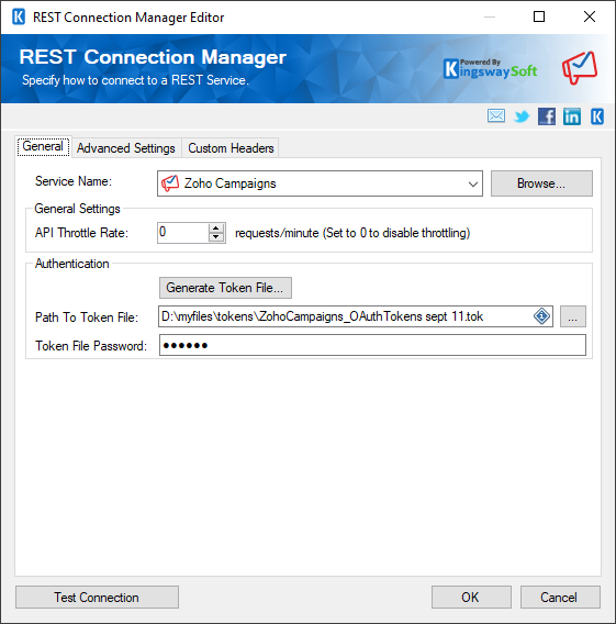 Zoho Campaigns Connection Manager